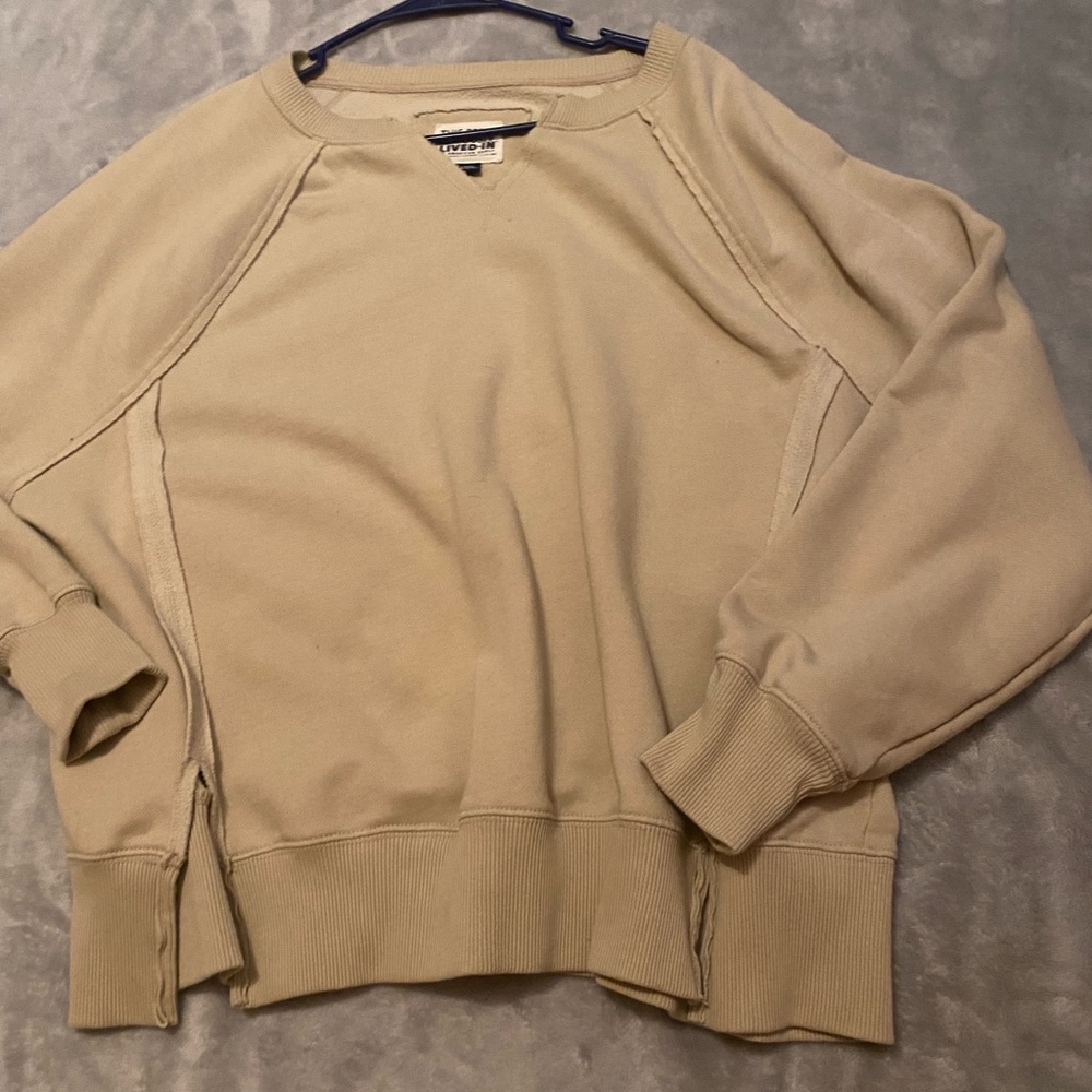 Women's American Eagle Beige Crewneck
